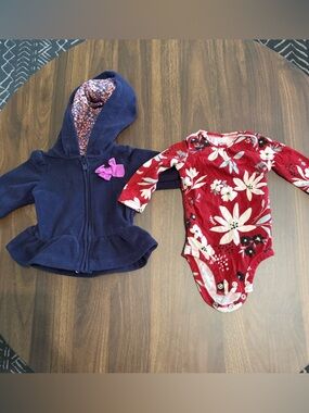 Baby girl onesie and jackets